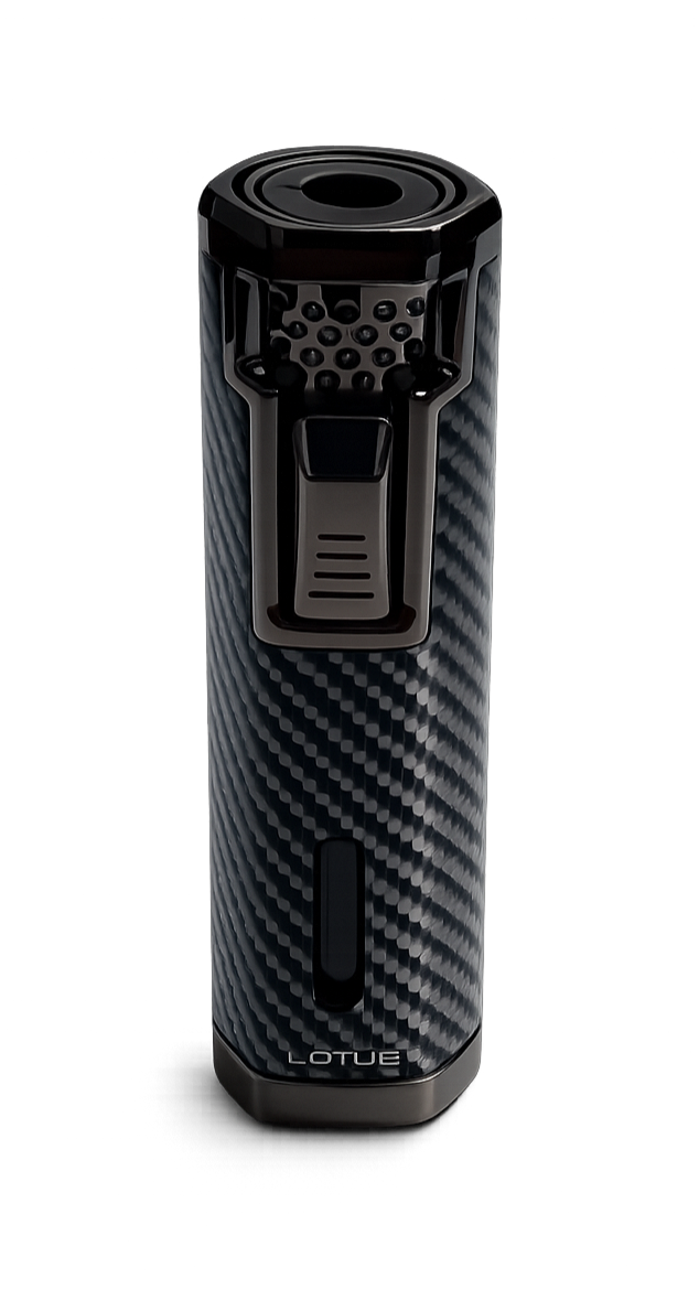 Vertigo Paragon Single Torch Lighter Black Carbon Fiber