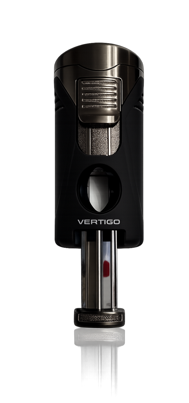 Vertigo Titan Quad Torch Lighter W/V-Cutter Black 3