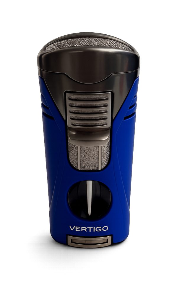 Vertigo Titan Quad Torch Lighter W/V-Cutter Blue