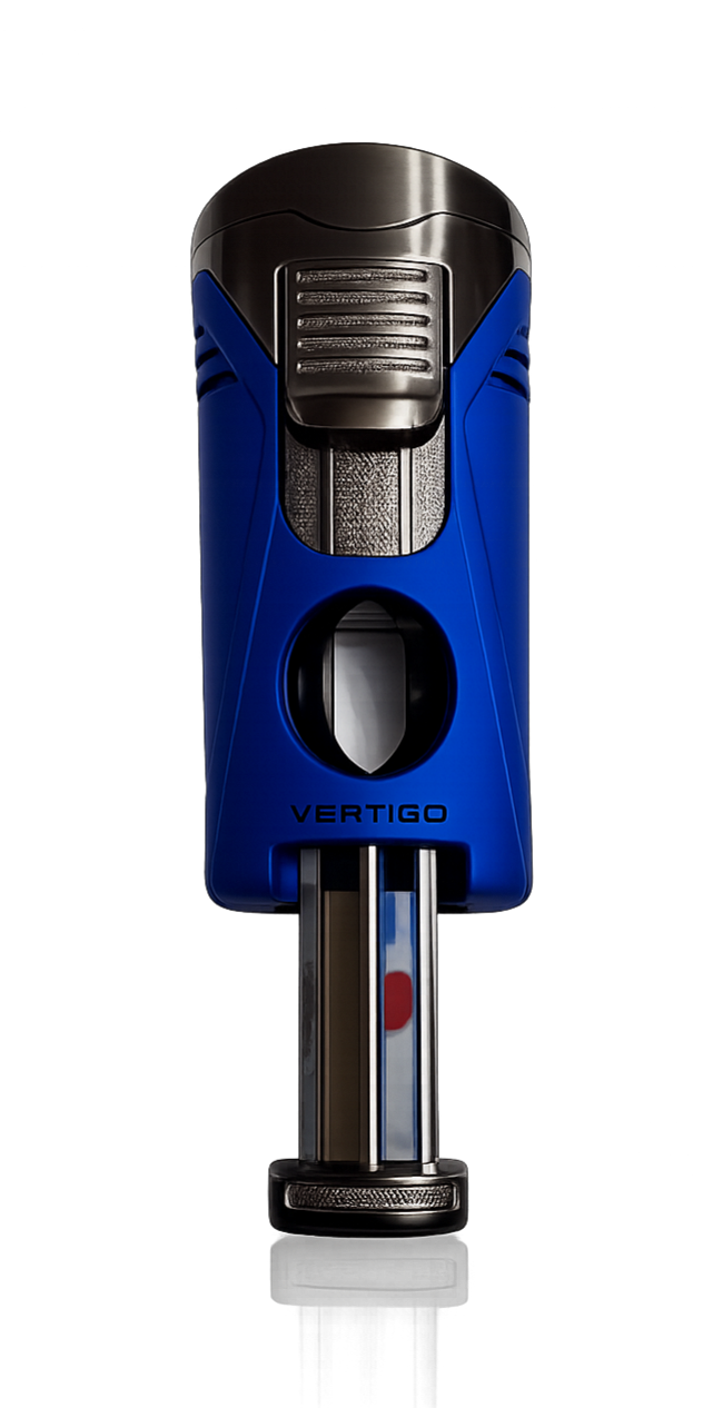 Vertigo Titan Quad Torch Lighter W/V-Cutter Blue 3