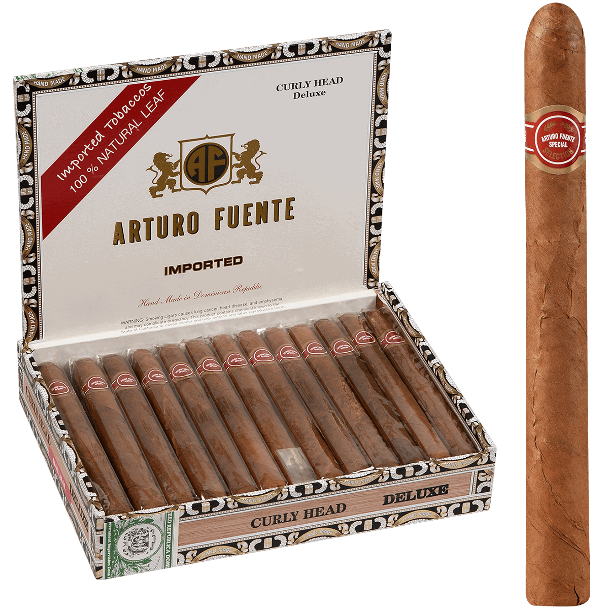 Arturo Fuente Curly Head Deluxe Natural 25ct