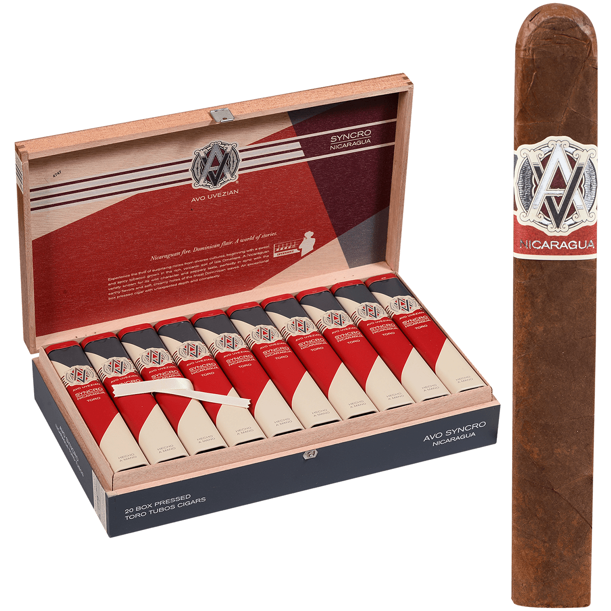 Avo Syncro Nicaragua Box Press Toro Tubo 20ct
