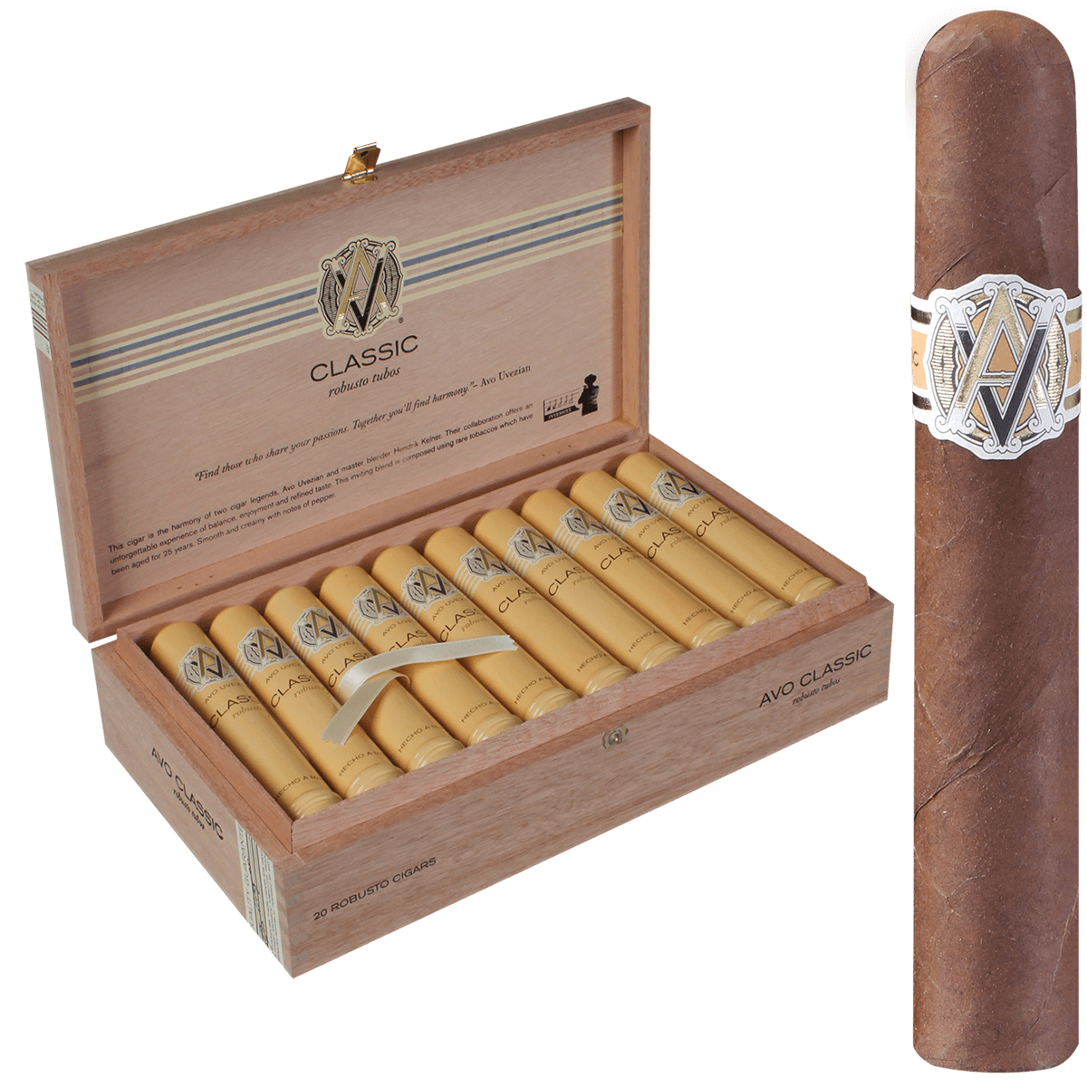 Avo Classic Robusto Tubo 20ct
