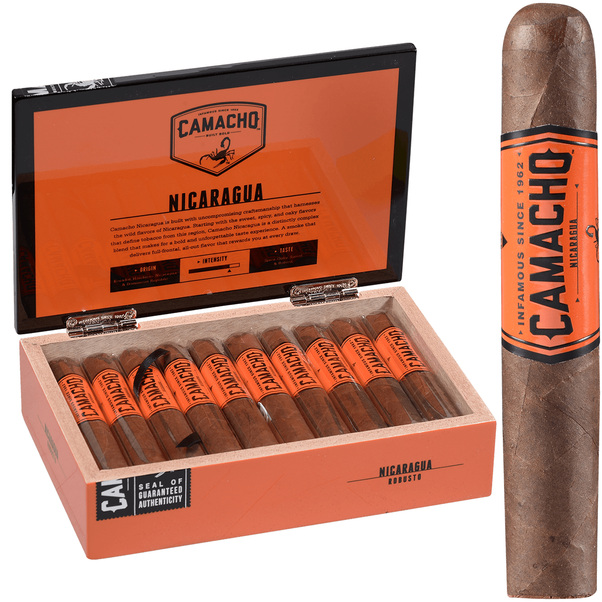 Camacho Nicaragua Robusto 20ct
