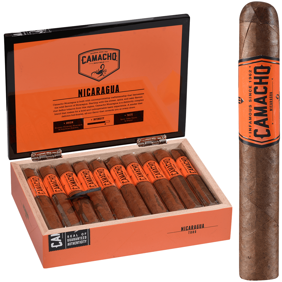 Camacho Nicaragua Toro 20ct