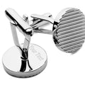 St Dupont Circular Suit Silver Cufflinks
