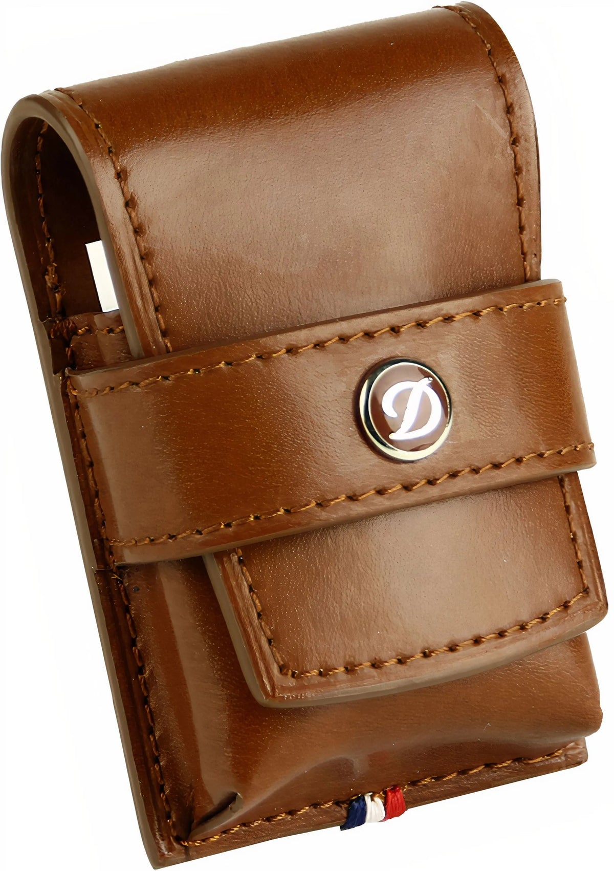 St Dupont Brown Cowhide And Leather Case