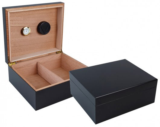 Chalet 25-50ct Black Humidor