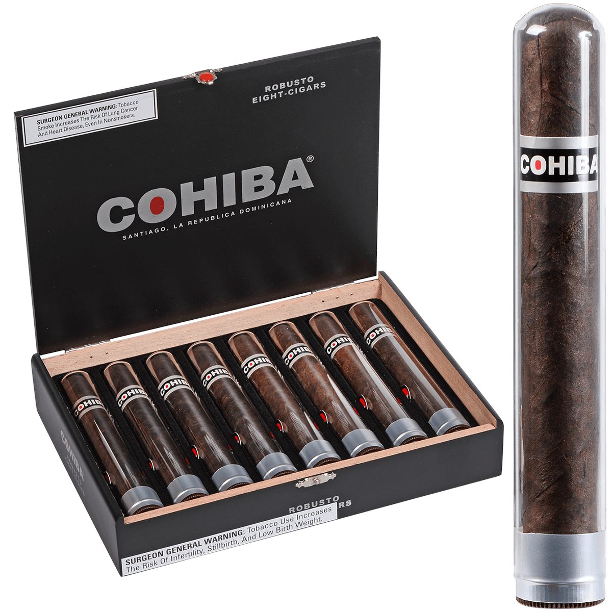 Cohiba Black Robusto Crystal Tube 8ct