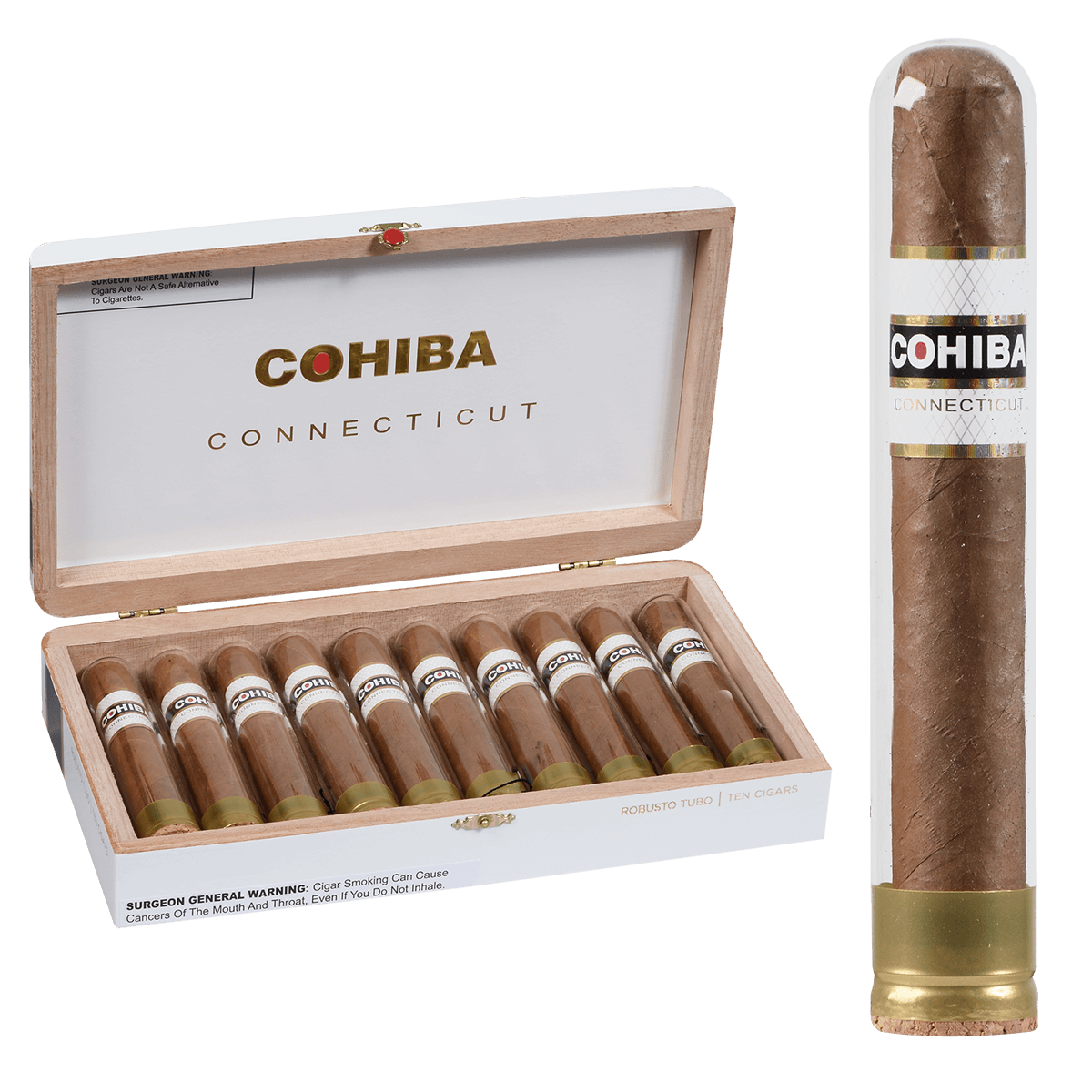 Cohiba Connecticut Robusto Crystal Tubo 10ct