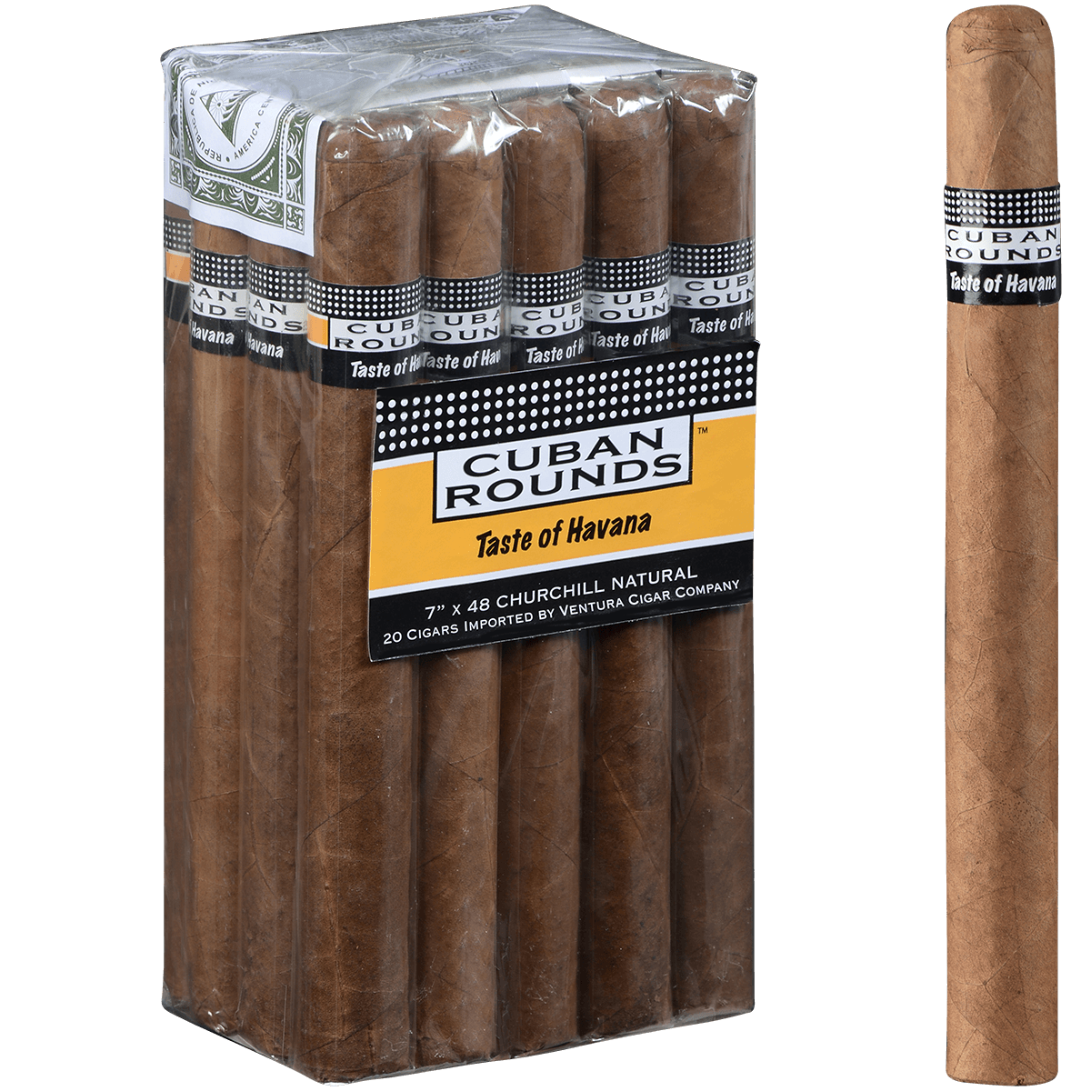 Cuban Rounds Churchill Natural Box of 20