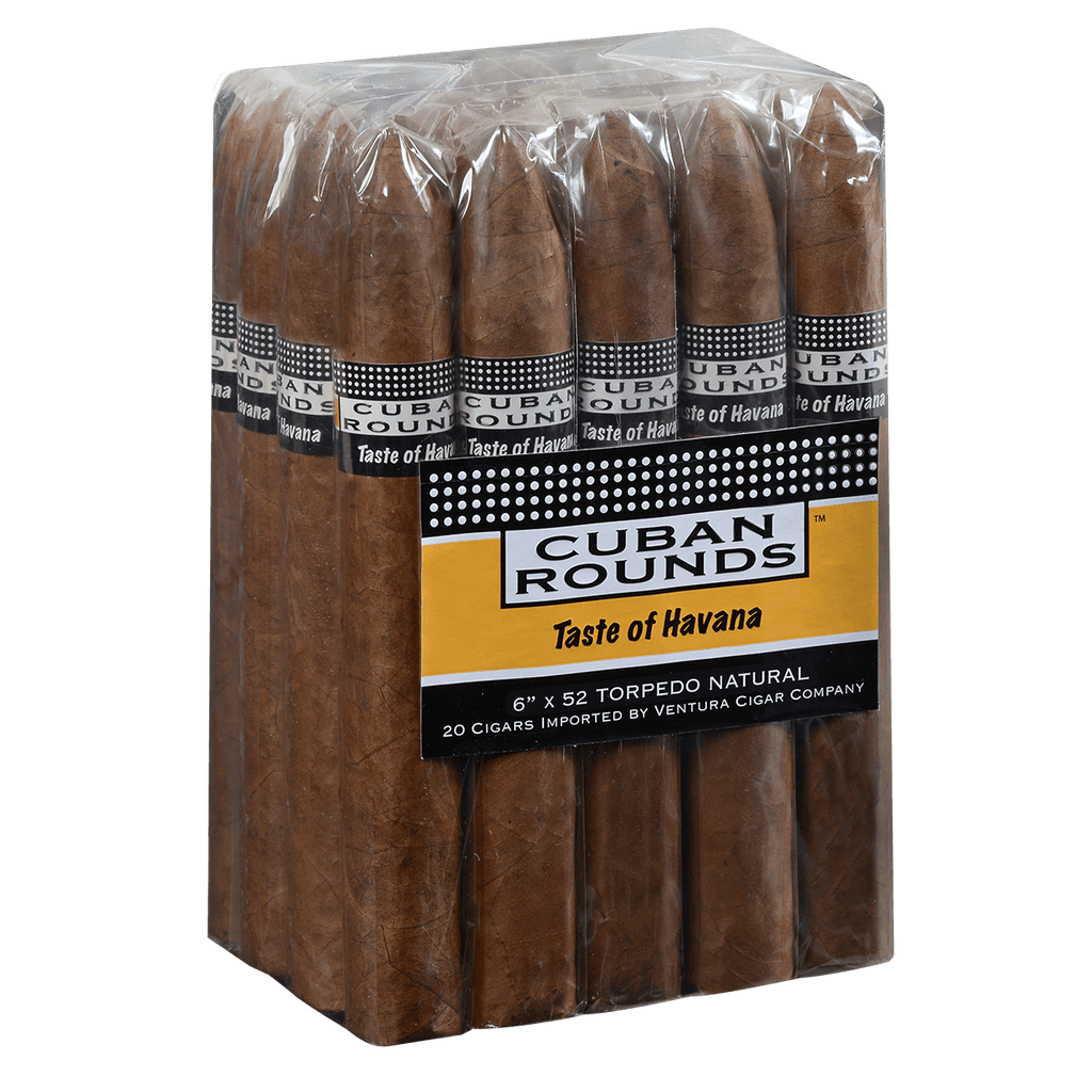 Cuban Rounds Torpedo Natural 20ct 3