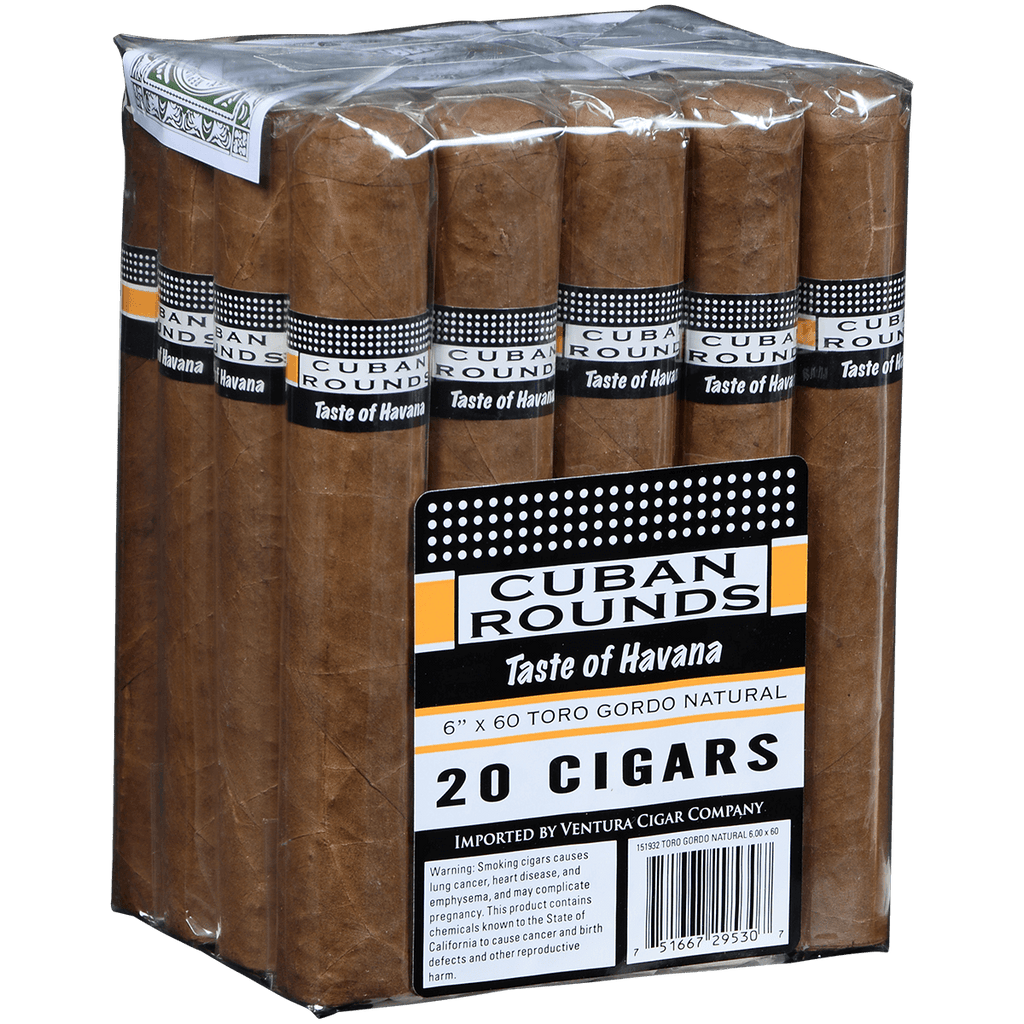 Cuban Rounds Torpedo Natural 20ct 4