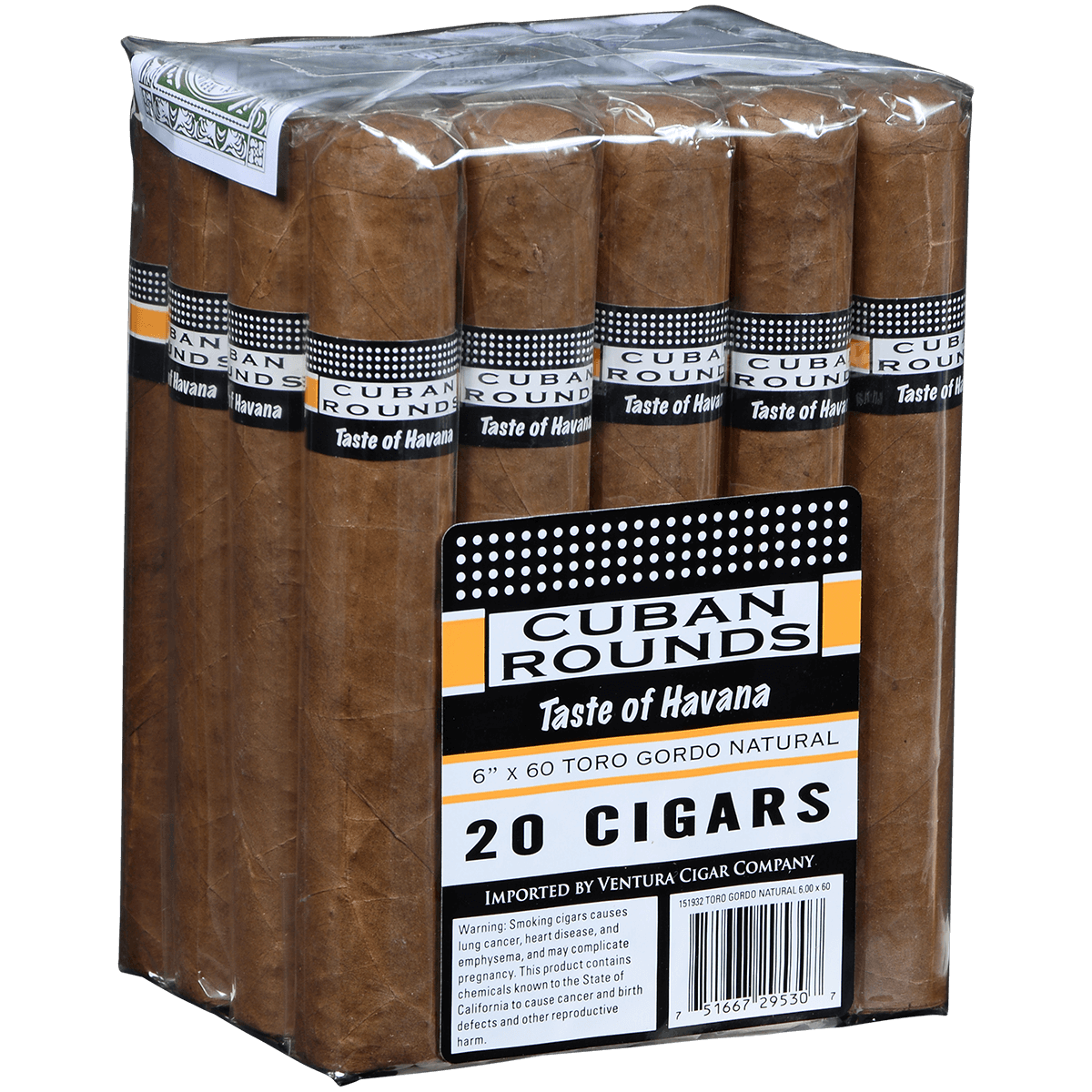 Cuban Rounds Torpedo Natural 20ct 4