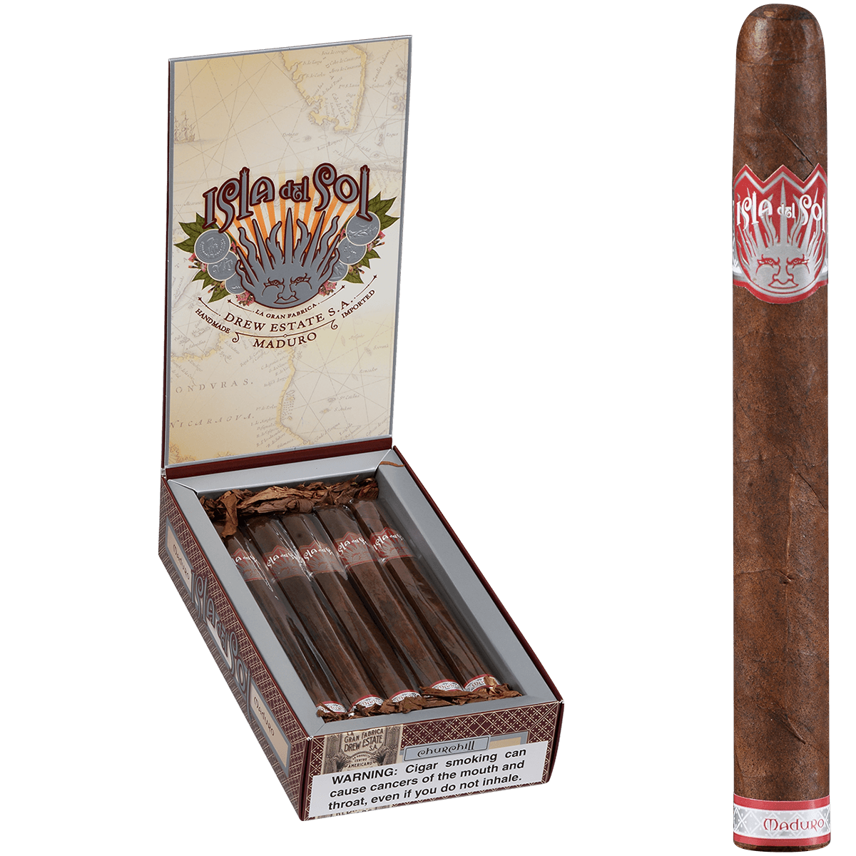 Drew Estate Isla Del Sol Maduro Churchill 10ct