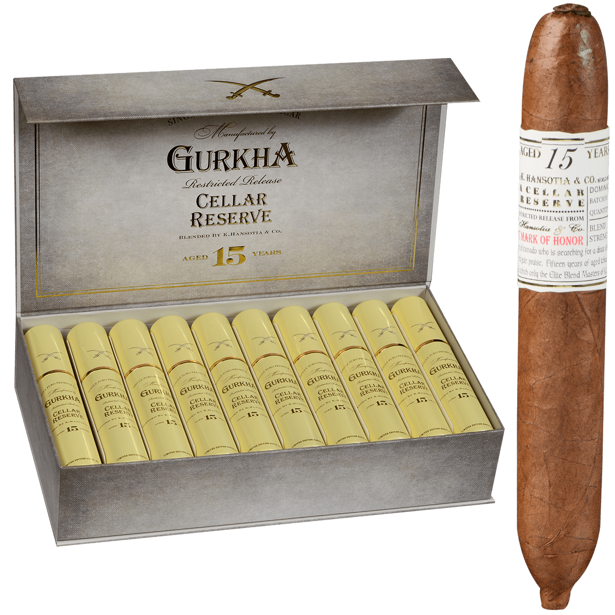 Gurkha Cellar Reserve Aged 15 Year Tubo 20ct