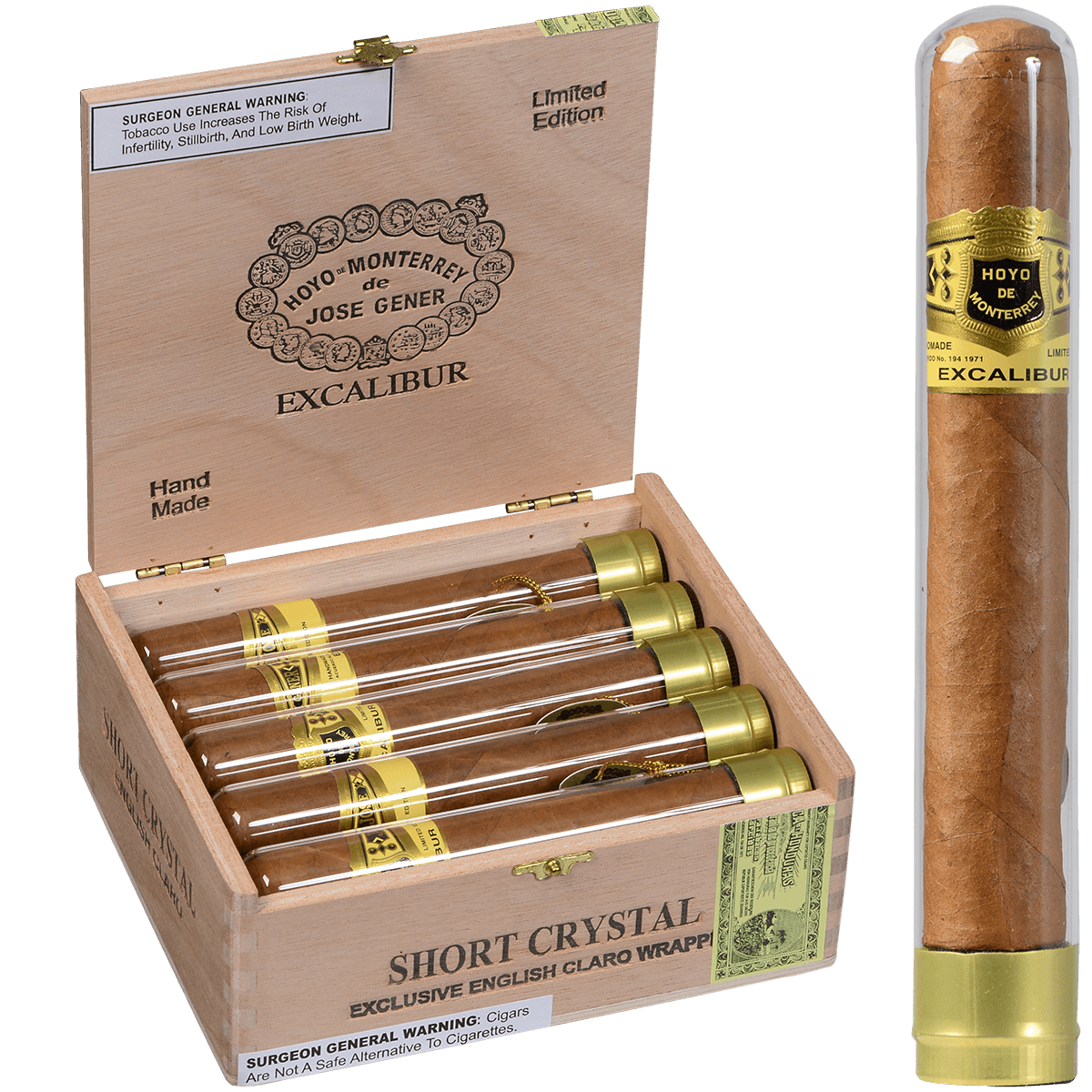 Hoyo De Monterrey Excalibur Short Crystal Tubo 10ct