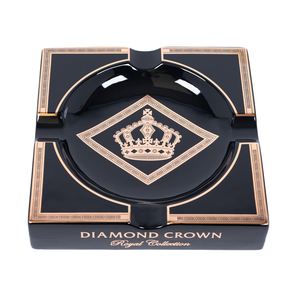J.C Newman Dimond Crown Black/Gold Ashtray 3