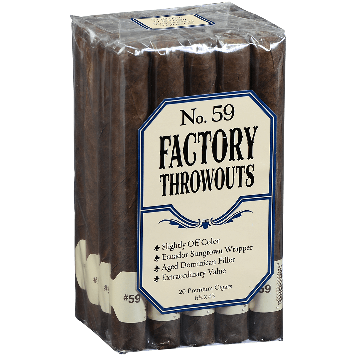 J.C Newman Factory Throwouts No. 59 Natural 20ct 3