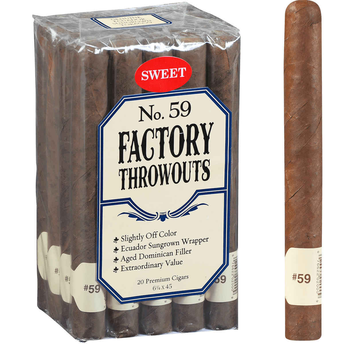 J.C Newman Factory Throwouts No. 59 Sweets 20ct