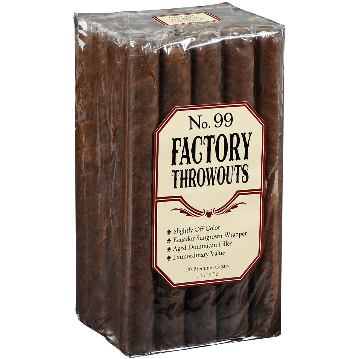 J.C Newman Factory Throwouts No. 99 Natural 20ct 3
