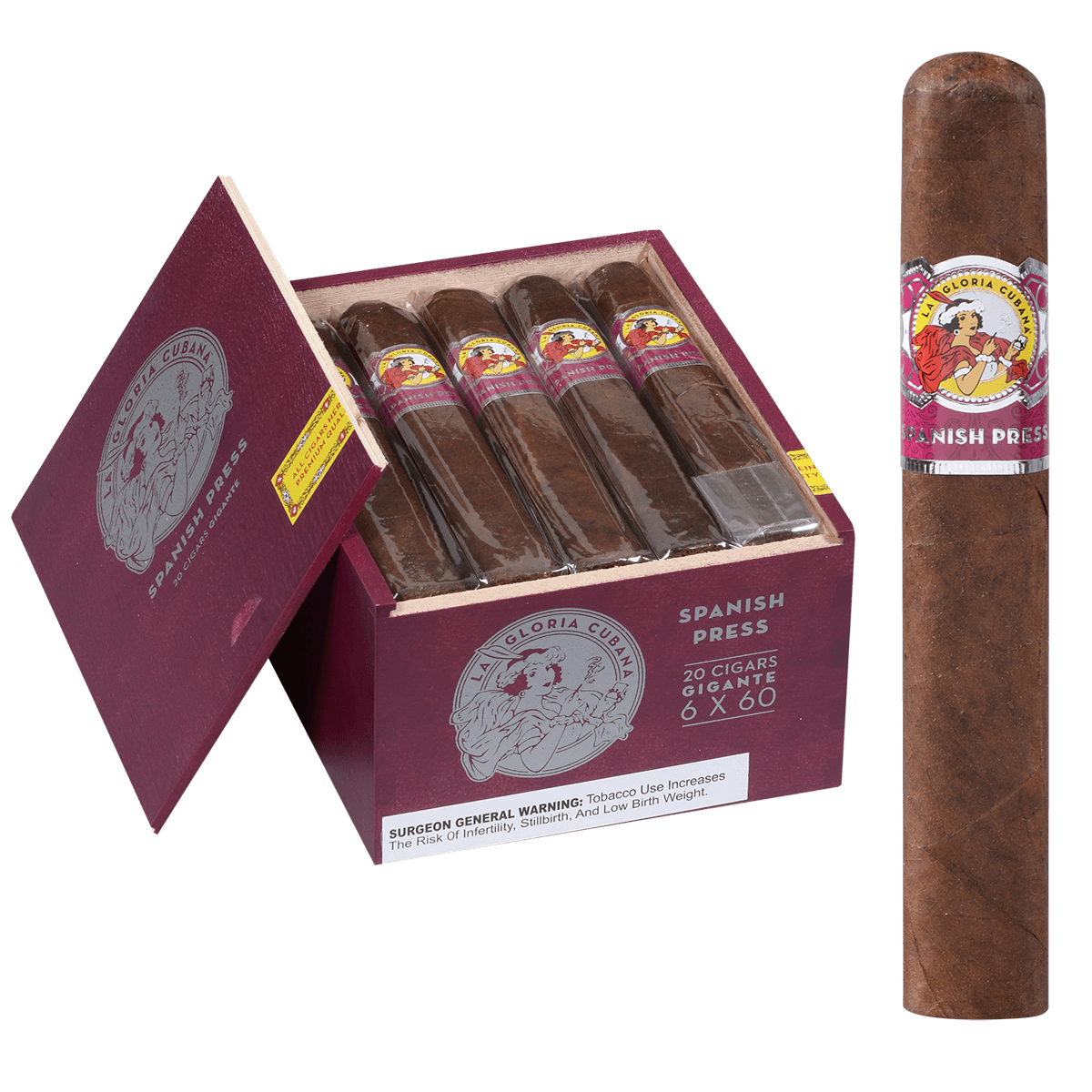 La Gloria Cubana Spanish Press Gigante 20ct