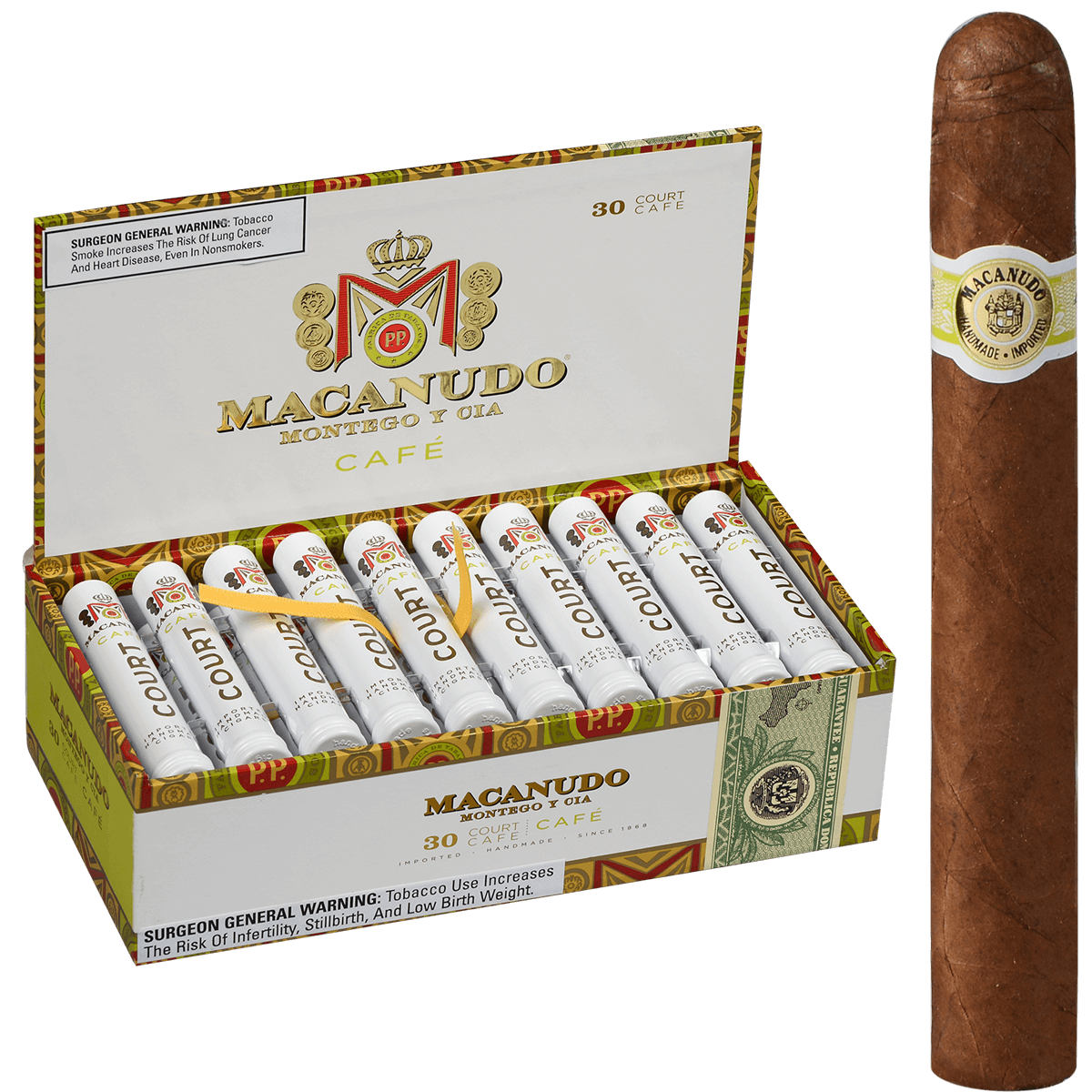 Macanudo Cafe Court Aluminum Tube 30ct