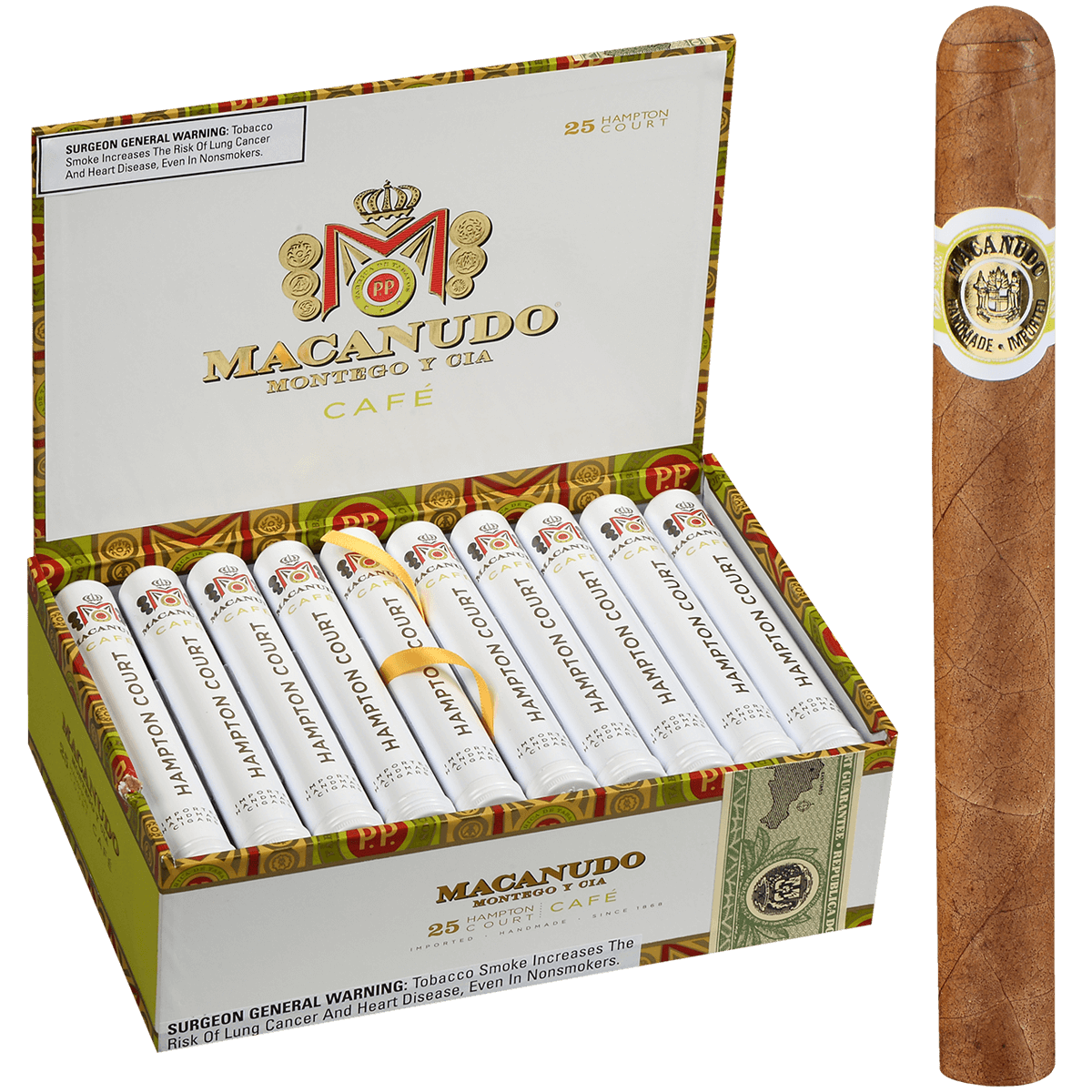Macanudo Cafe Hampton Court Aluminum Tube 25ct