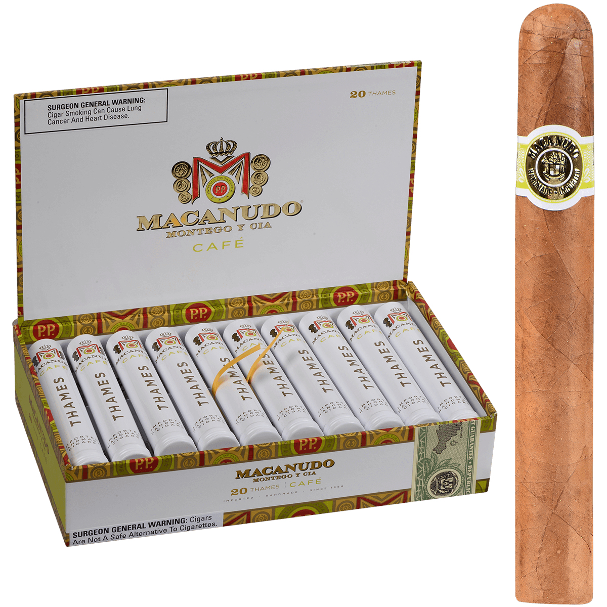 Macanudo Cafe Thames Aluminum Tube 20ct