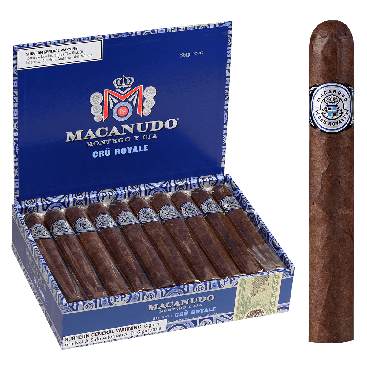 Macanudo Cru Royale Toro 20ct