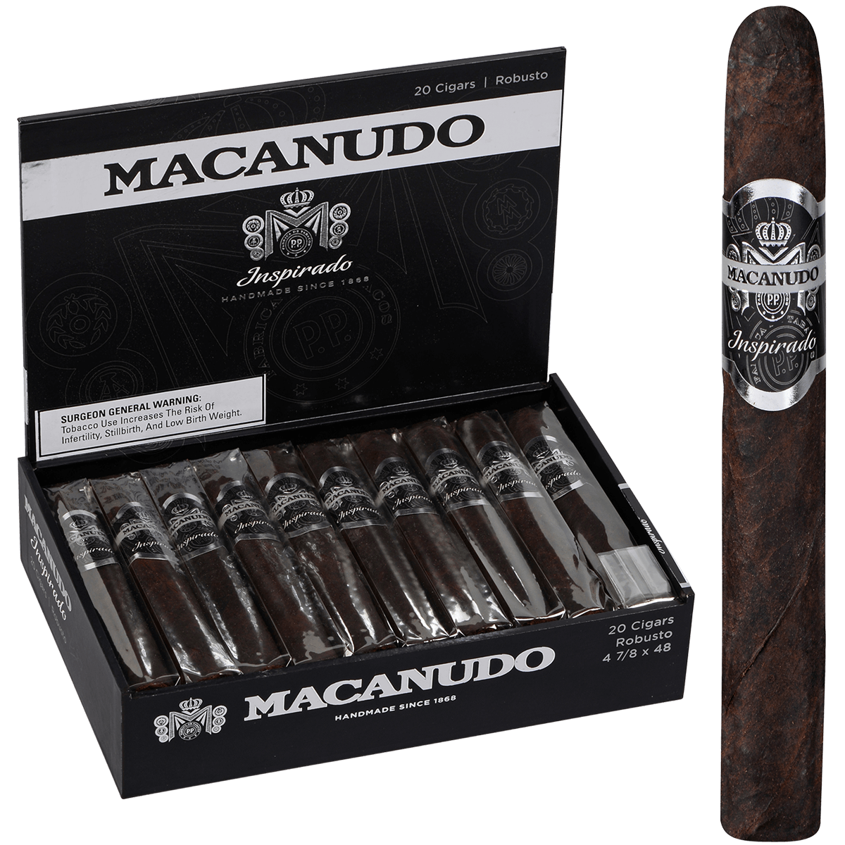 Macanudo Inspirado Black Robusto 20ct