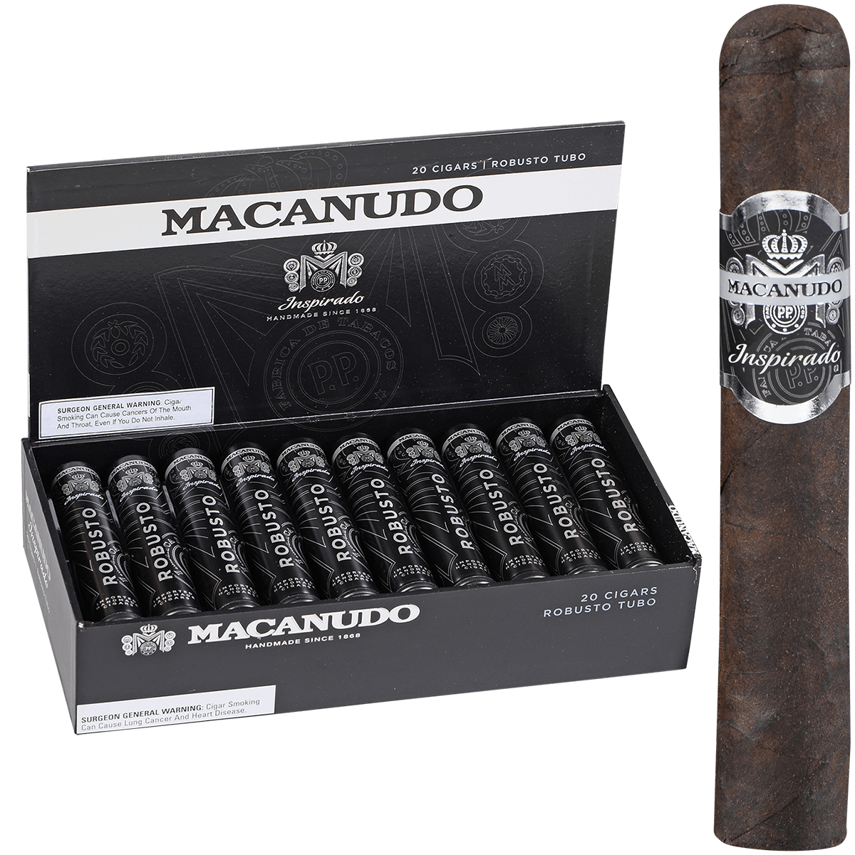 Macanudo Inspirado Black Robusto Tubo 20ct