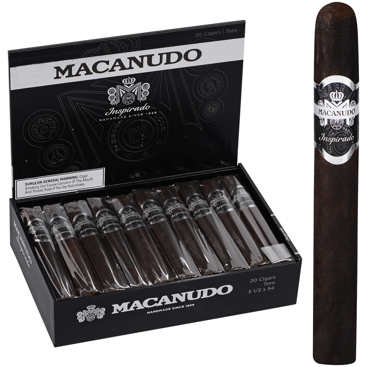 Macanudo Inspirado Black Toro 20ct