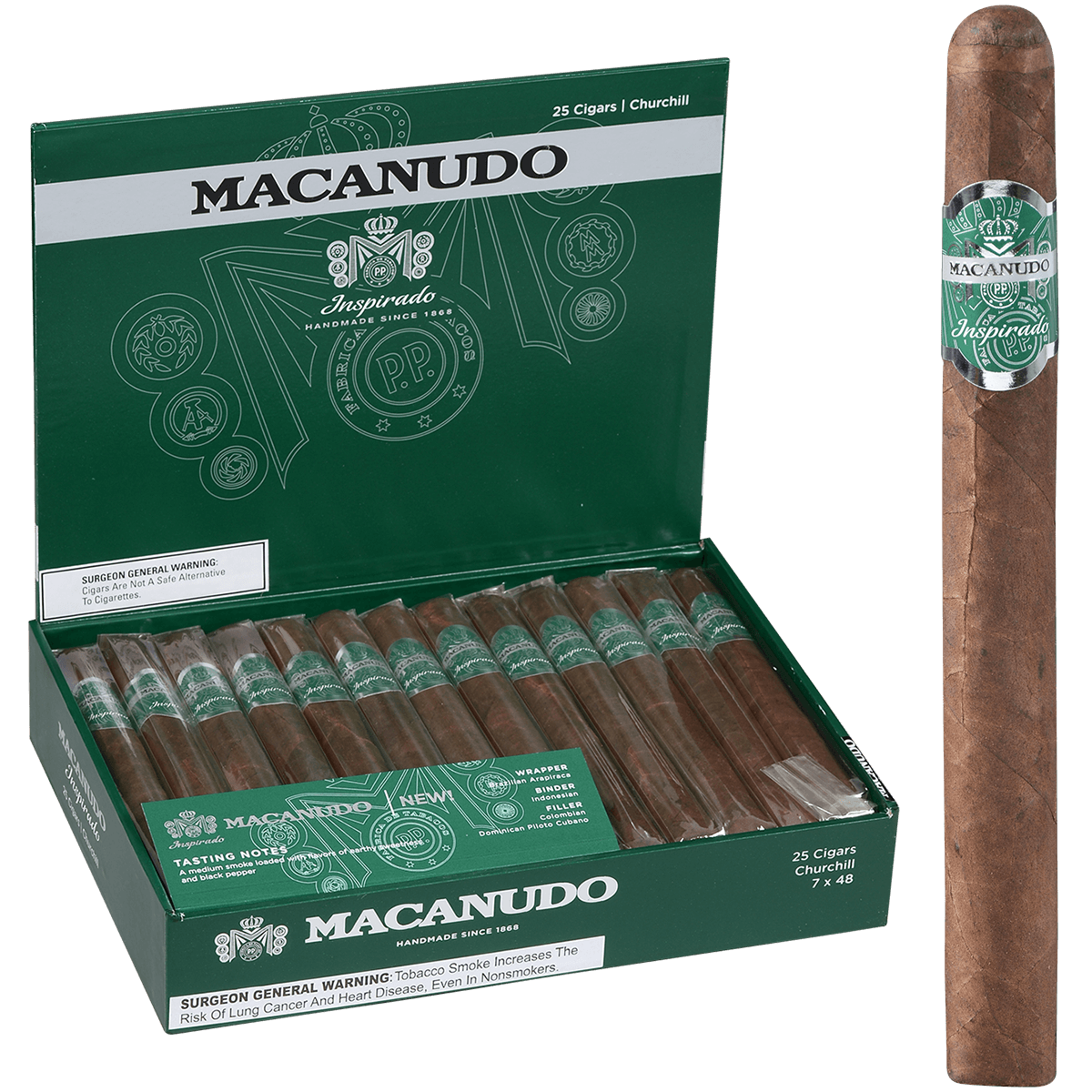 Macanudo Inspirado Green Churchill 20ct