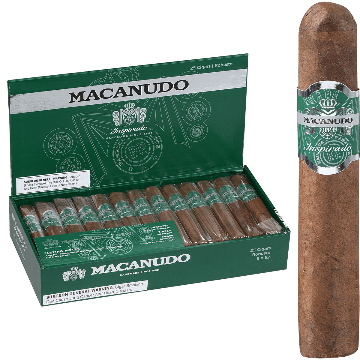 Macanudo Inspirado Green Robusto 20ct