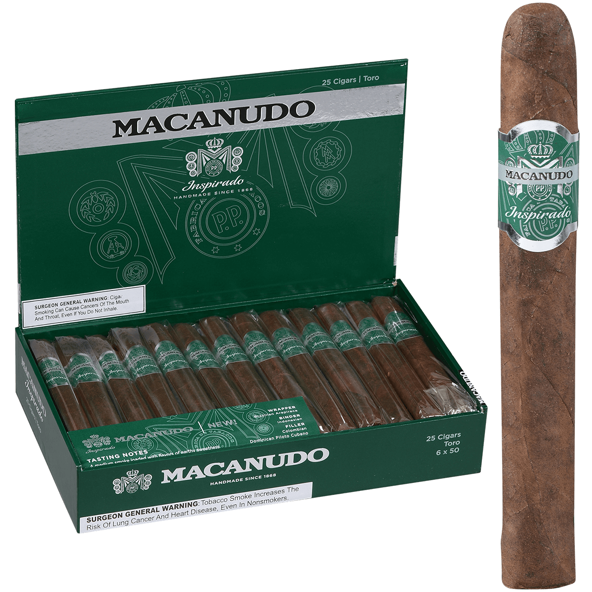 Macanudo Inspirado Green Toro 25ct