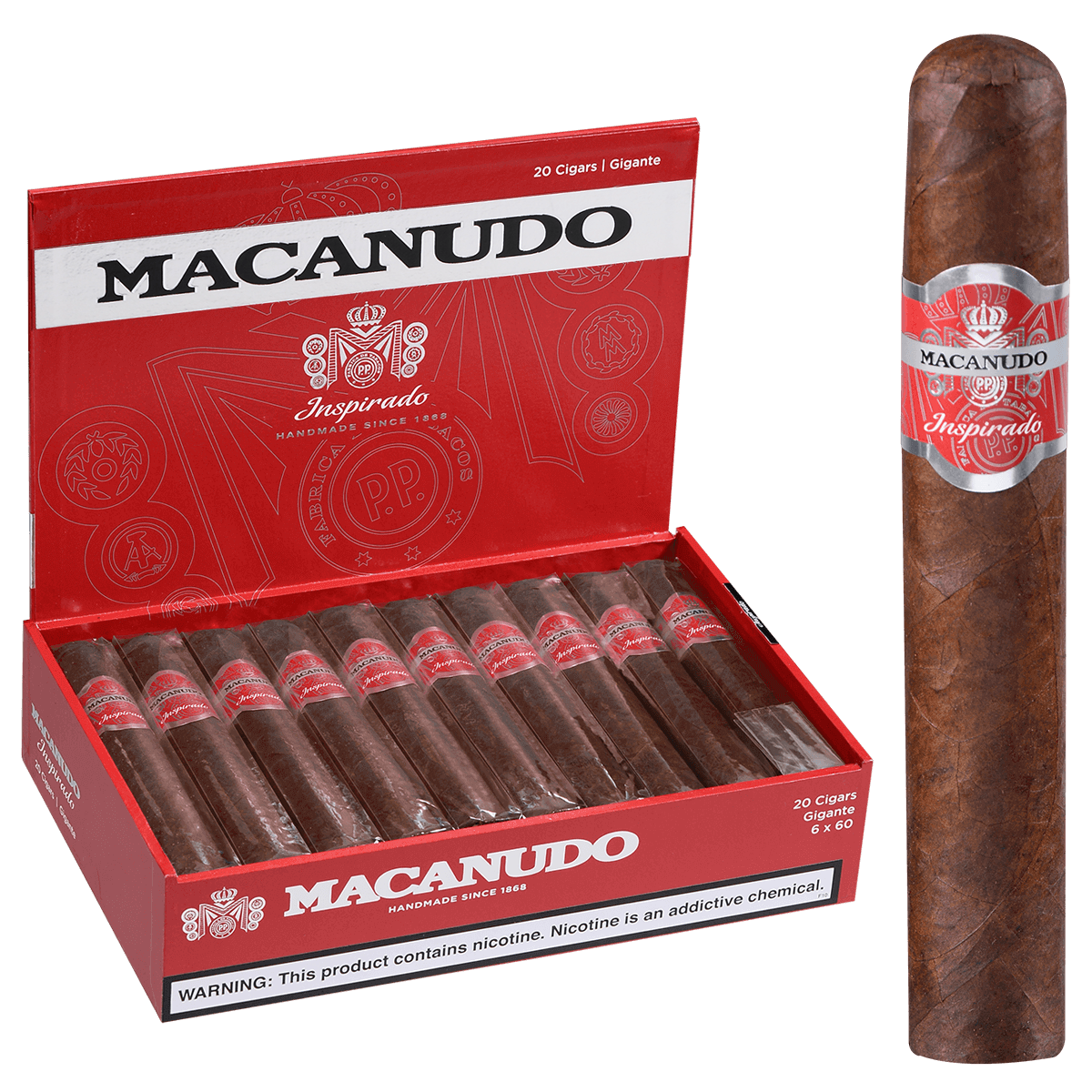 Macanudo Inspirado Red Gigante 20ct