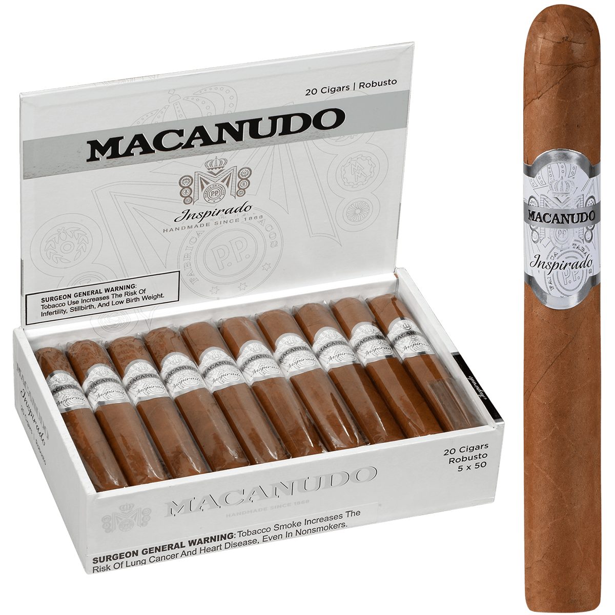 Macanudo Inspirado White Robusto 20ct