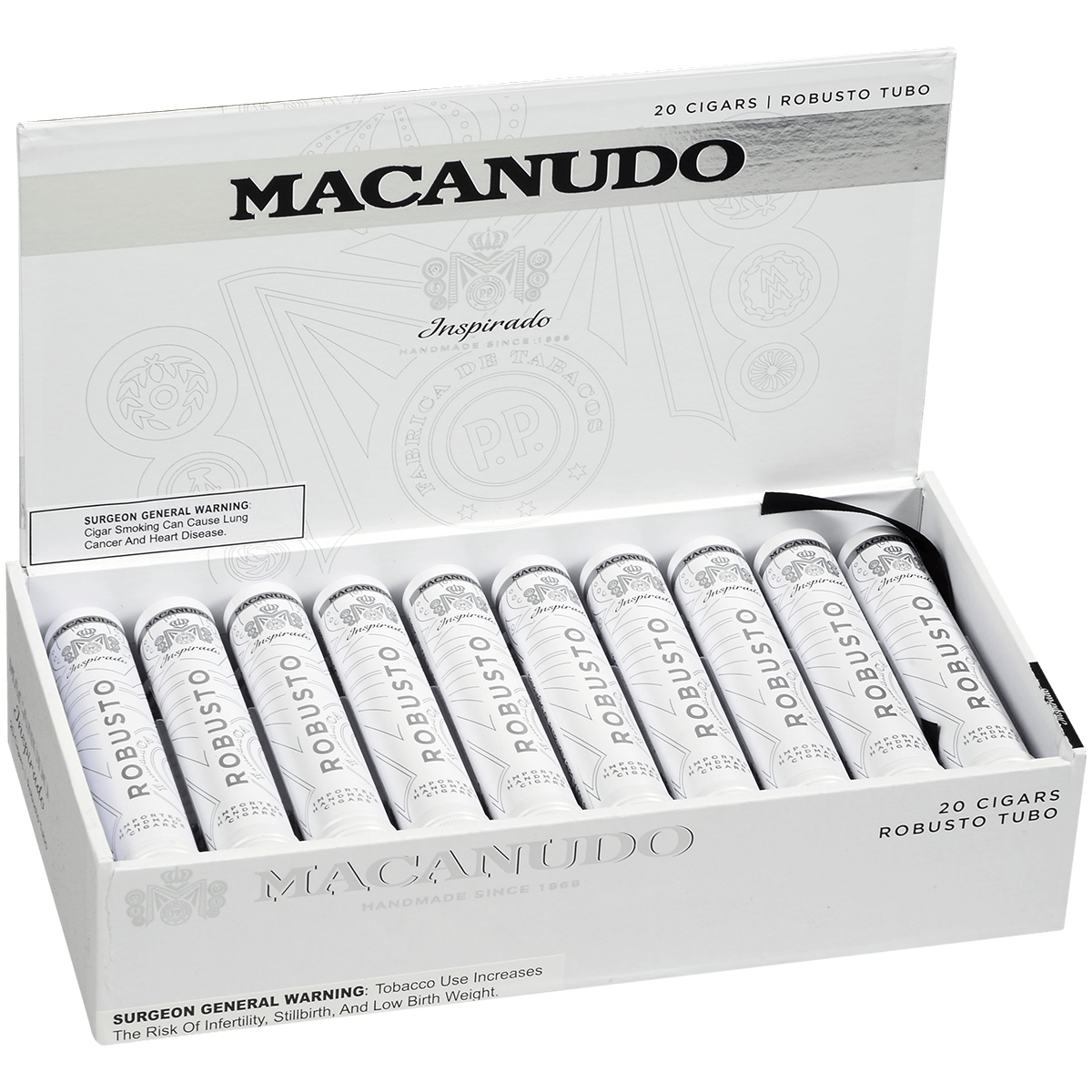 Macanudo Inspirado White Robusto Tubo 20ct 4