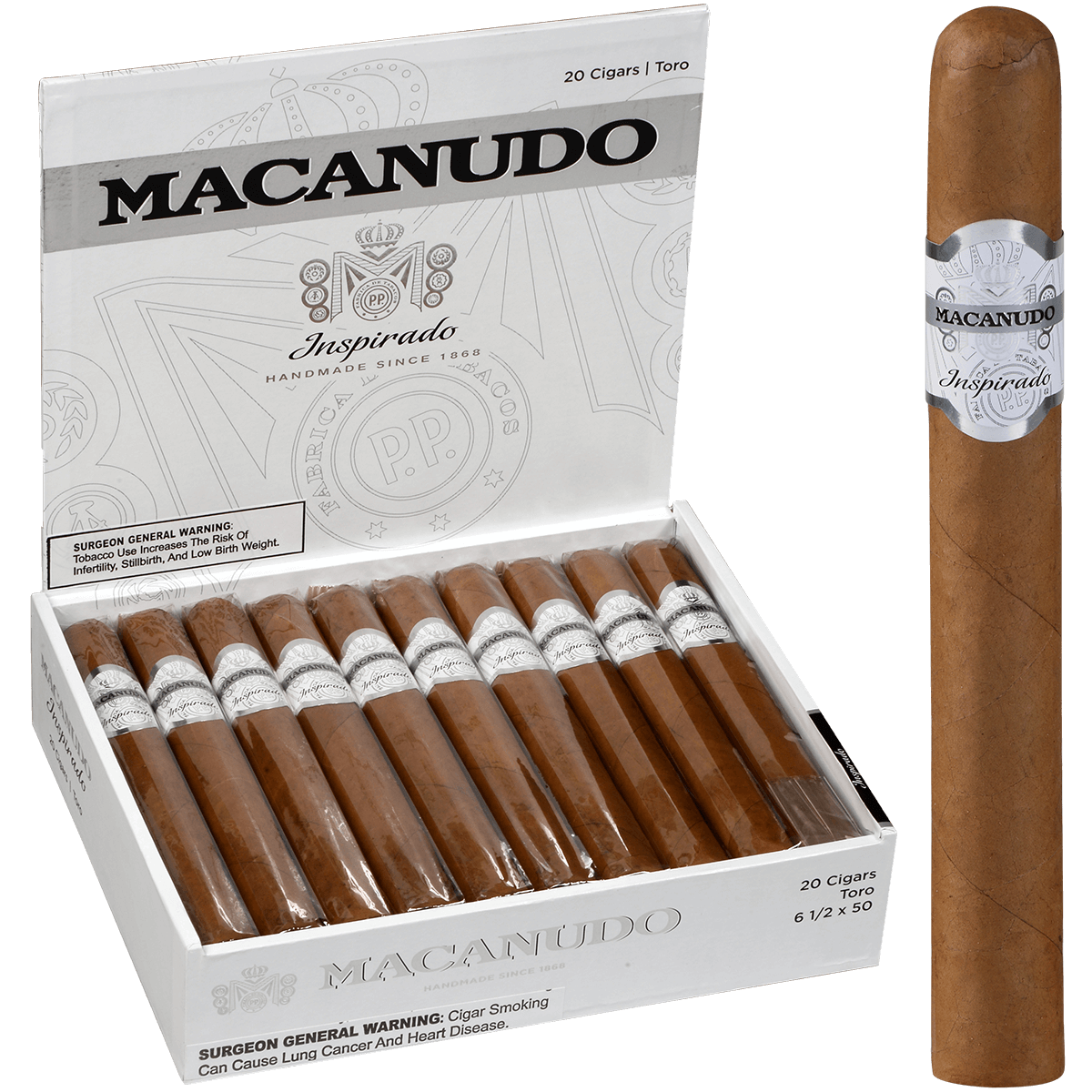 Macanudo Inspirado White Toro 20ct