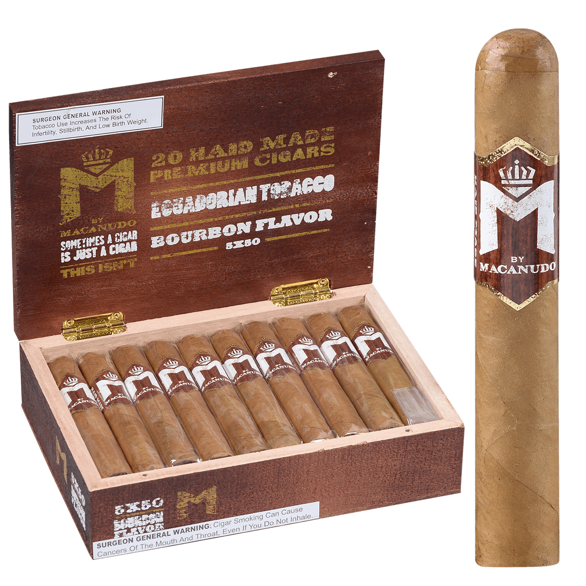 Macanudo M Bourbon Robusto 20ct