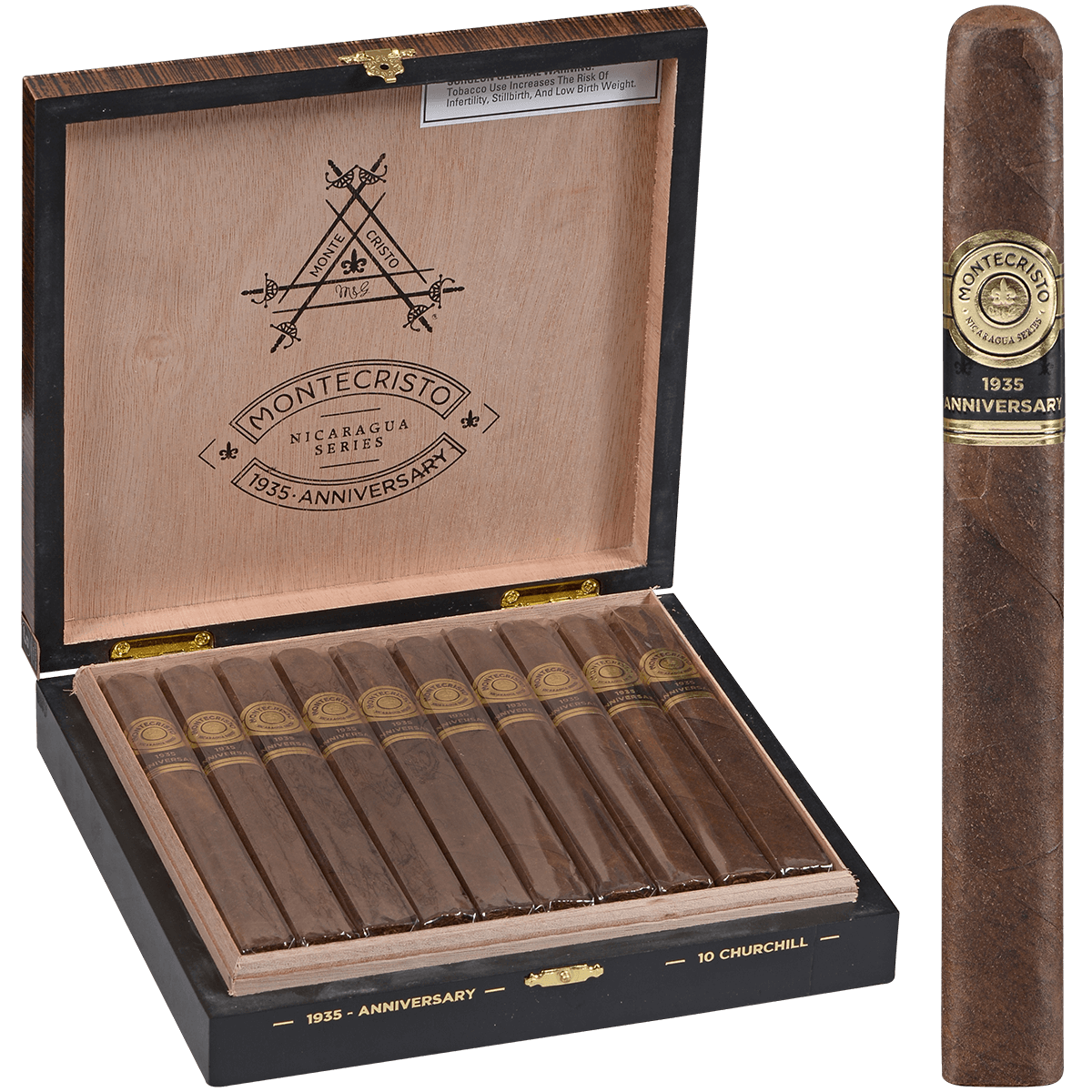 Montecristo 1935 Anniversary Nicaragua Churchill 10ct