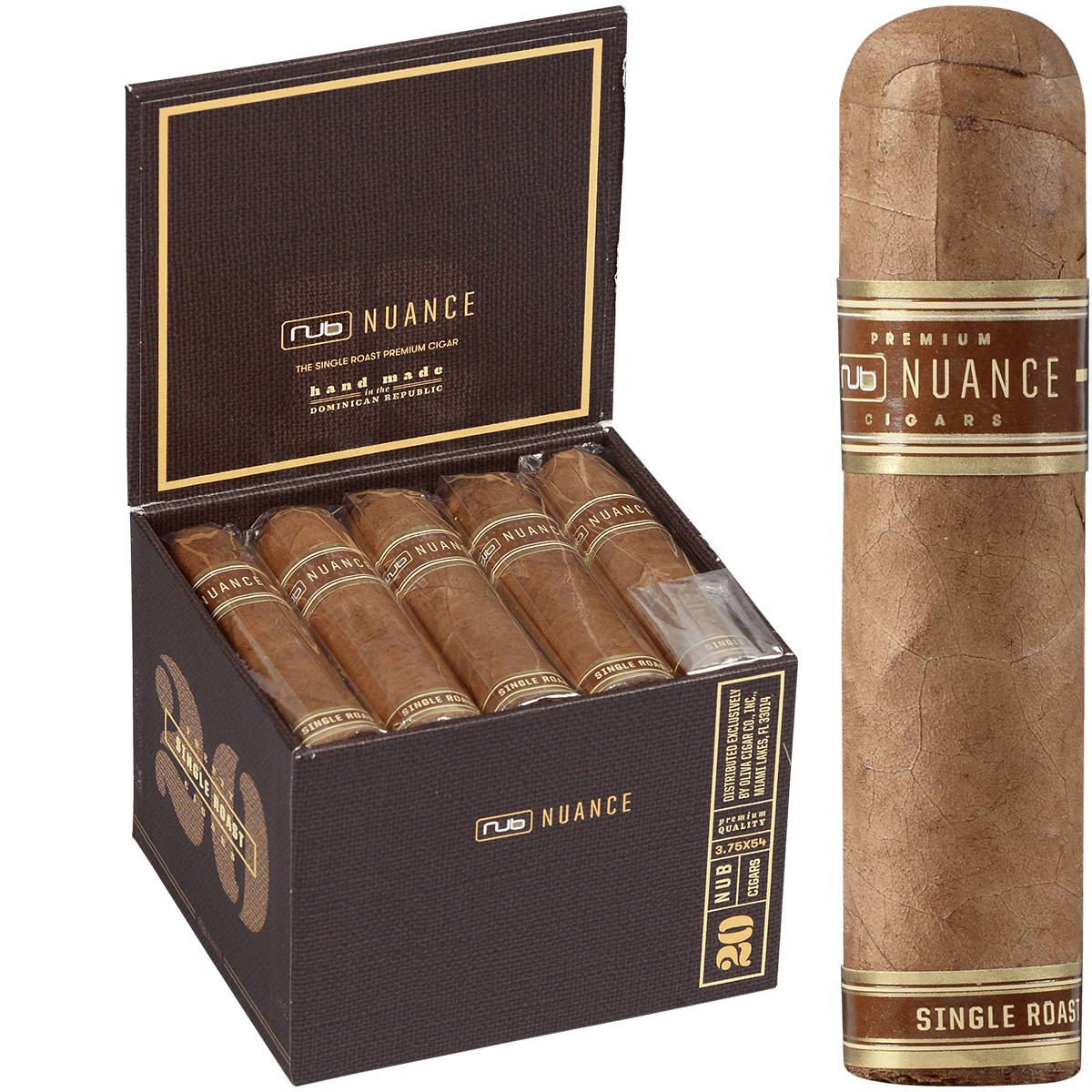 Oliva Nub Single Roast Cappucino 3.75x54 20ct