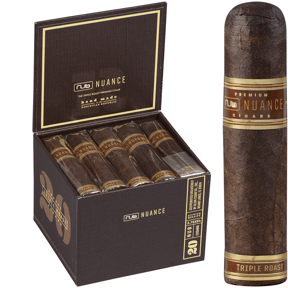 Oliva Nub Triple Roast Espresso 3.75x54 20ct