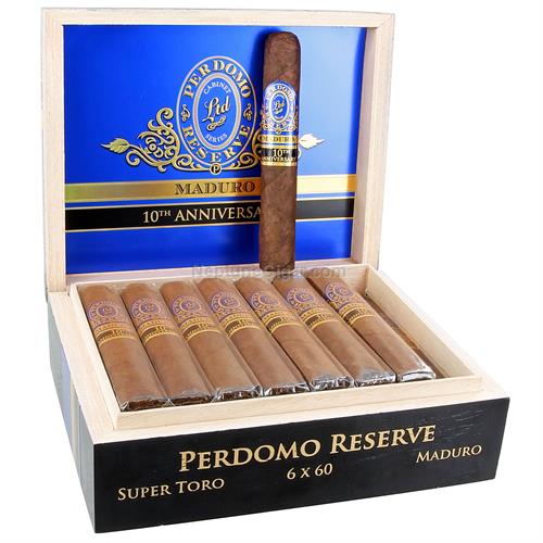 Perdomo Reserve 10th Anniversary Champagne Maduro Super Toro 25ct