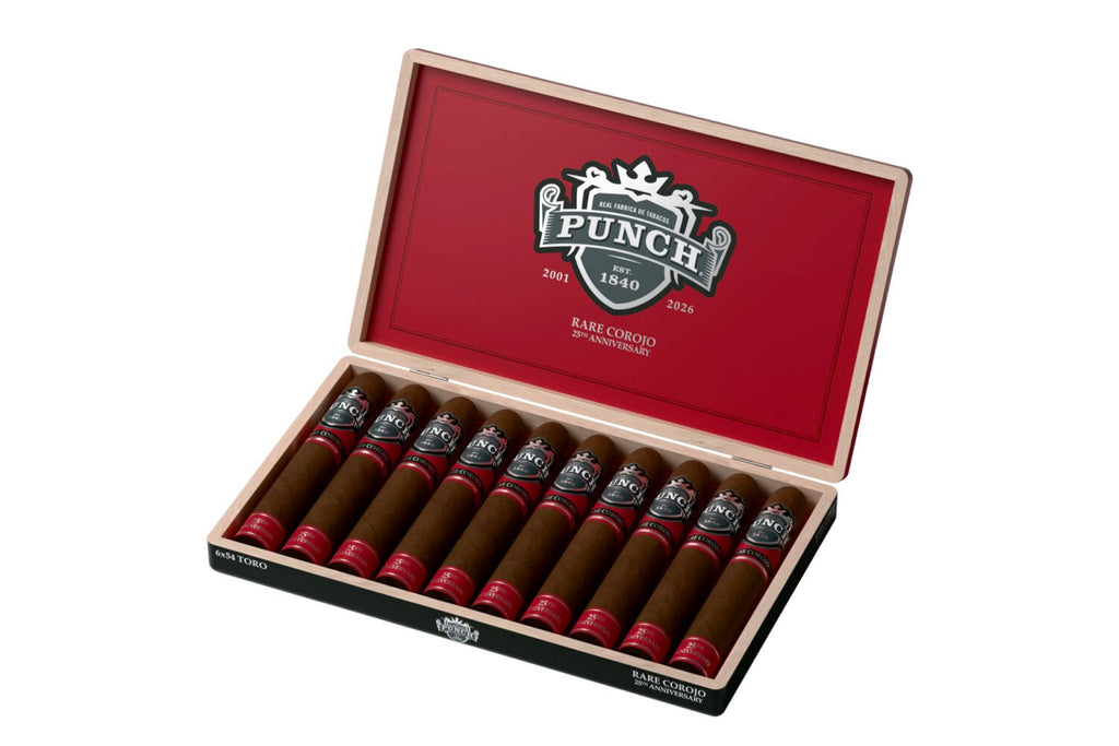 Punch Rare Corojo 25th Anniversary 2026 Toro 10ct