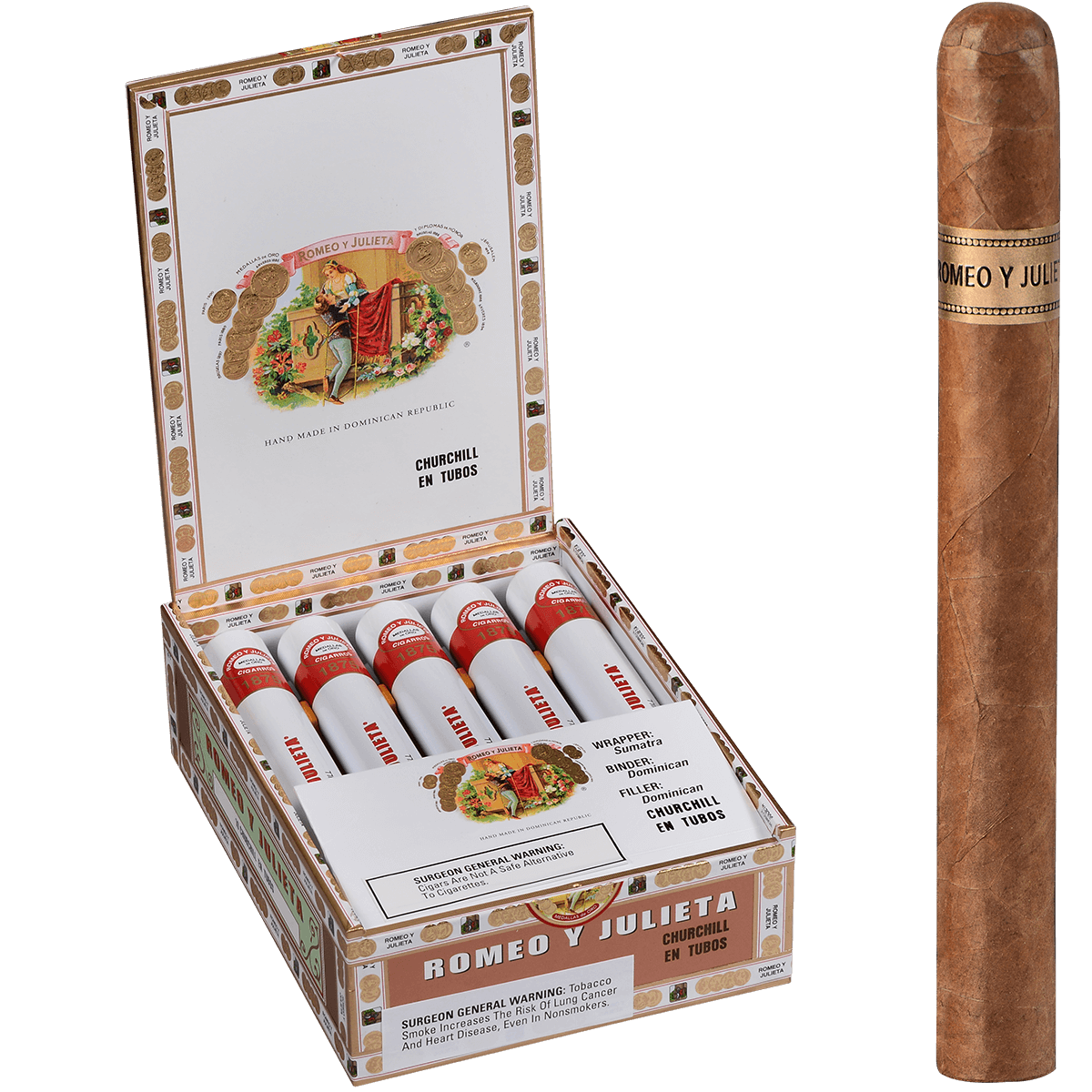 Romeo Y Julieta 1875 Churchill En Tubo 10ct