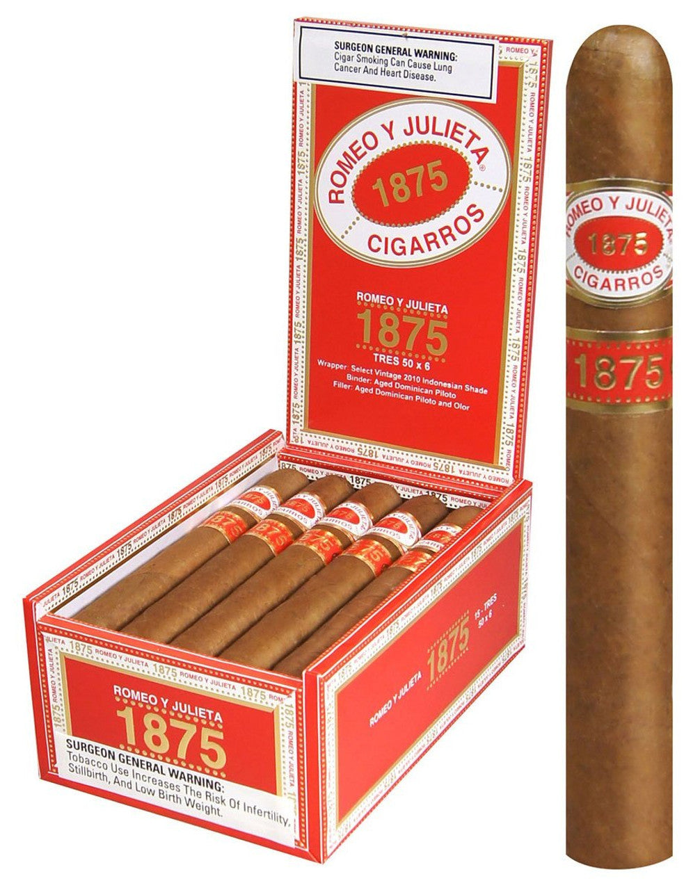 Romeo Y Julieta 1875 Tres 15ct