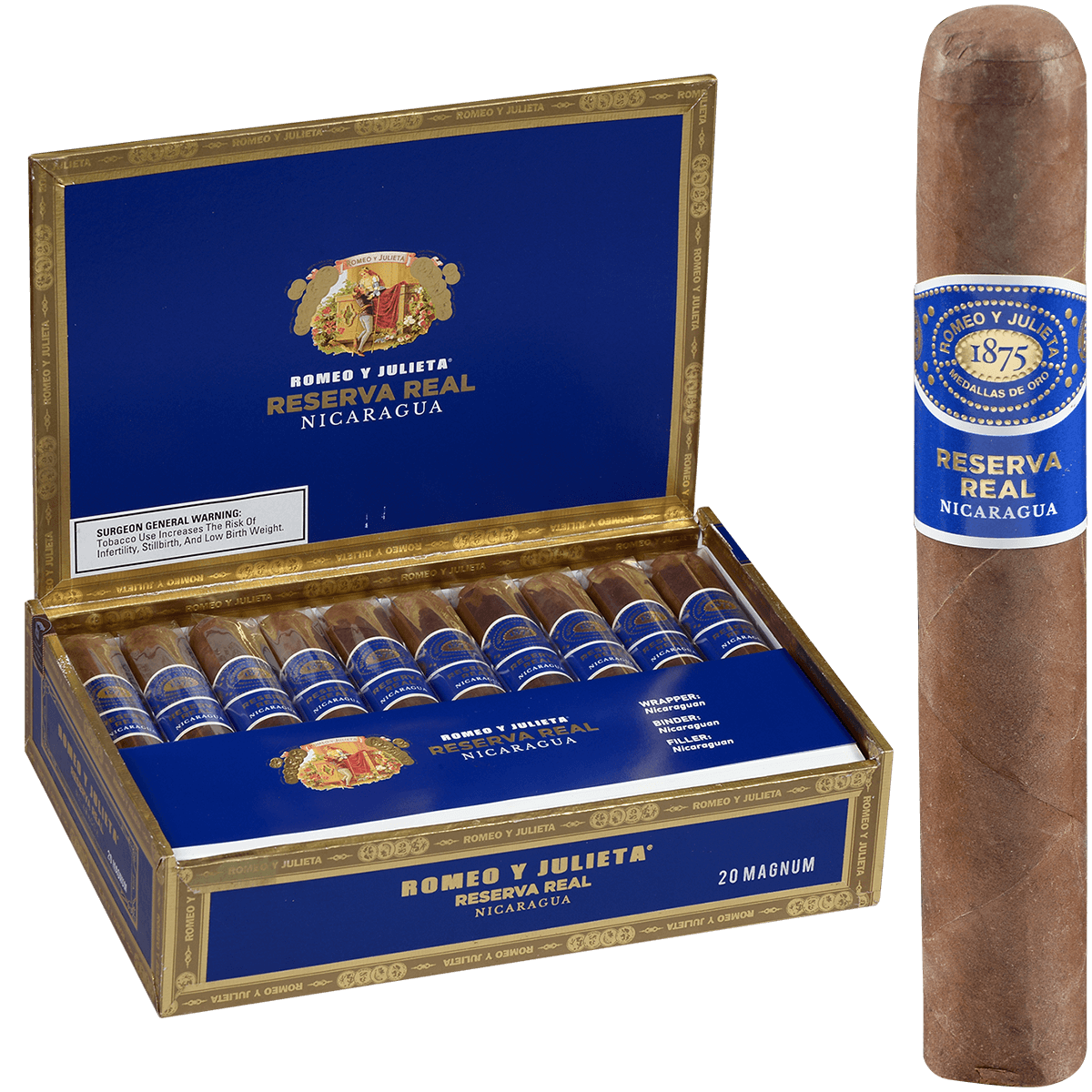 Romeo Y Julieta Reserva Real Nicaragua Magnum 20ct