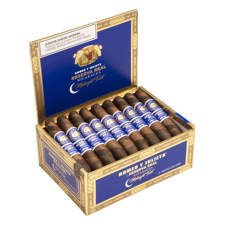 Romeo Y Julieta Reserva Real Nicaragua Midnight Twisted Love Story 25ct